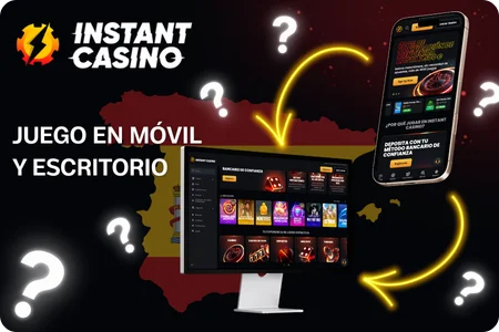 Instant Casino Spiel auf Mobilgerät und Desktop
